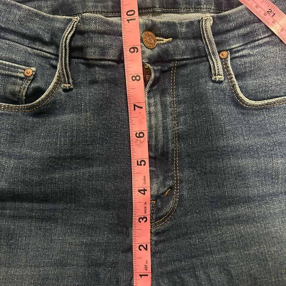 MOTHER Distressed Blue Ankle Jeans - Picture 6 of 8